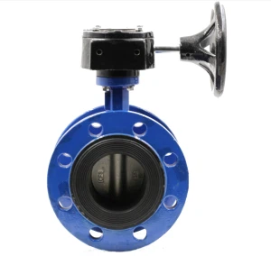 Carbon Steel Cam khwb cia hlau Roj Hmab NBR Rooj Ob Chav Offset Ob Chav Flange Hom Iav Ua Haujlwm Npauj Npaim Valve