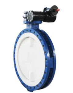 Worm Iav U Section Ob Flanged Npauj Npaim Valve Nrog Lub Rooj Zaum Rubber